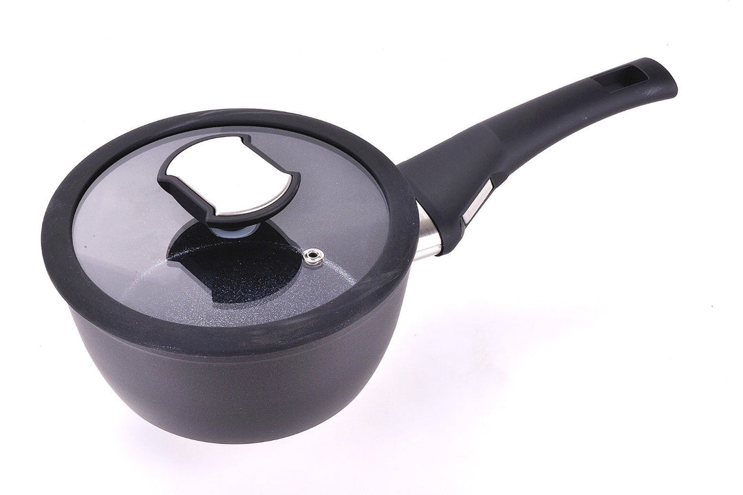 Berndes Balance Induction Stieltopf Enduro, 16 cm, Induktion, Mini-Topf extrem Kratzfest, Guss-Optik