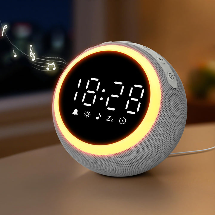 Smart Digital Wecker mit 25 Entspannungstönen, Nachtlicht, Schlummertaste, Timer & Einstellbarer Lau