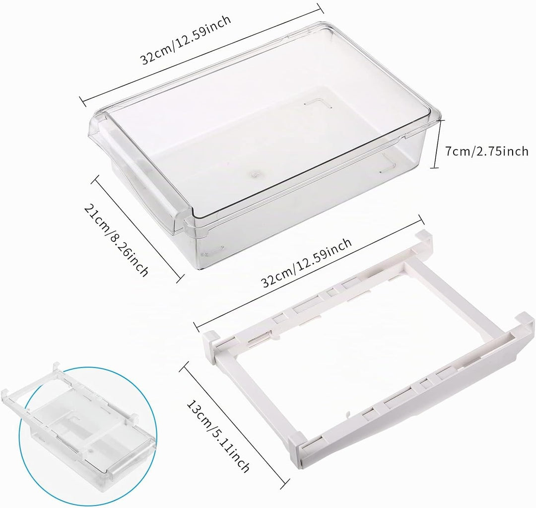 Viesap Kühlschrank Organizer, 2 Pack Kühlschrank Organizer Schublade, Ausziehbare Kühlschrank Schubl
