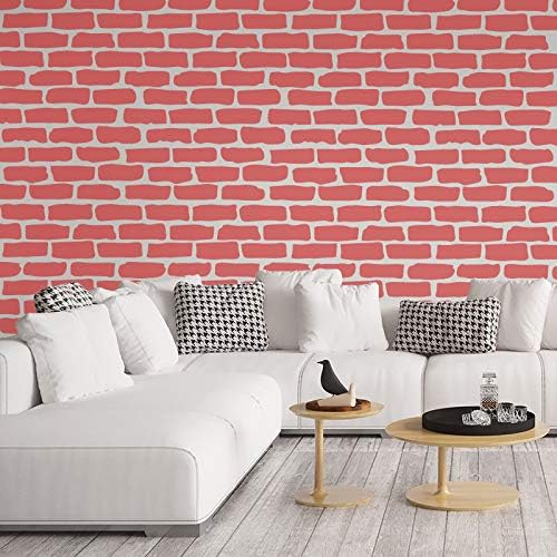 NAKLEO Wiederverwendbare Kunststoff-Schablonen - 59x95cm - Ziegelwand Wand Nachahmung - Grosse Wiede
