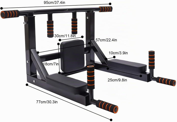 Multigriff Klimmzug Stangen Klimmzugstange Dip Station Pull Up Bar Wandmontage Power Wall Mounted Ho