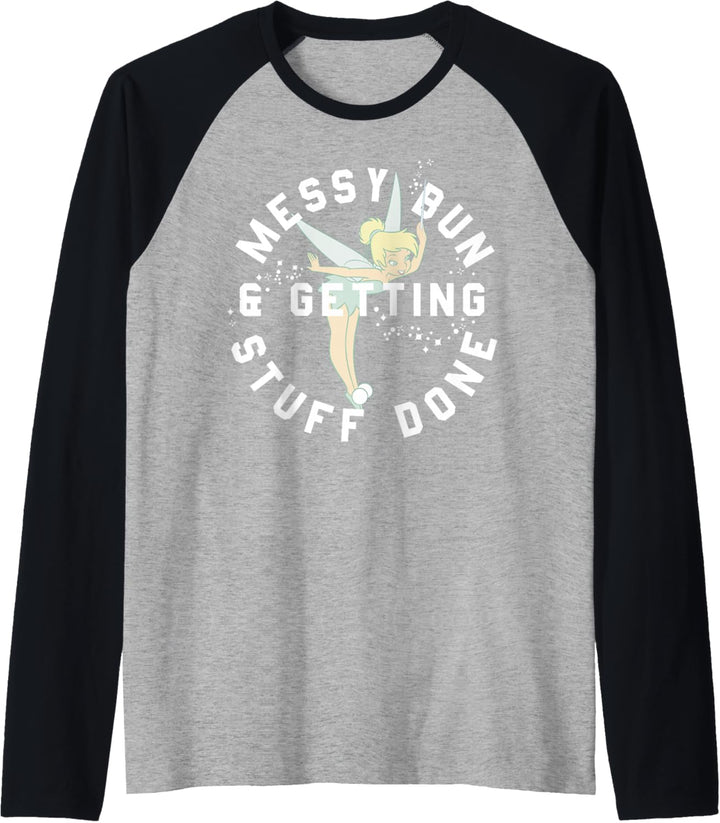 Disney Peter Pan Tinker Bell Messy Bun Getting Stuff Done Raglan