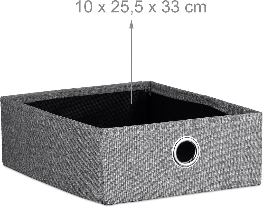 Relaxdays Sitzhocker mit Stauraum, 2 Schubladen, Griffe, faltbar, gepolstert, Hocker HBT: 39 x 37 x