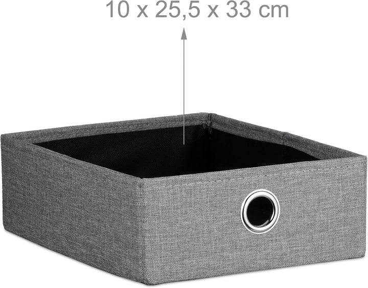 Relaxdays Sitzhocker mit Stauraum, 2 Schubladen, Griffe, faltbar, gepolstert, Hocker HBT: 39 x 37 x