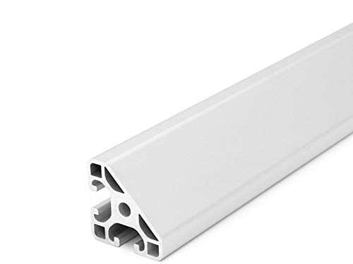 Design-Aluminiumprofil 40x40L 45 Grad I-Typ Nut 8 (leicht), silber eloxiert. Aluminium Profil 40x40