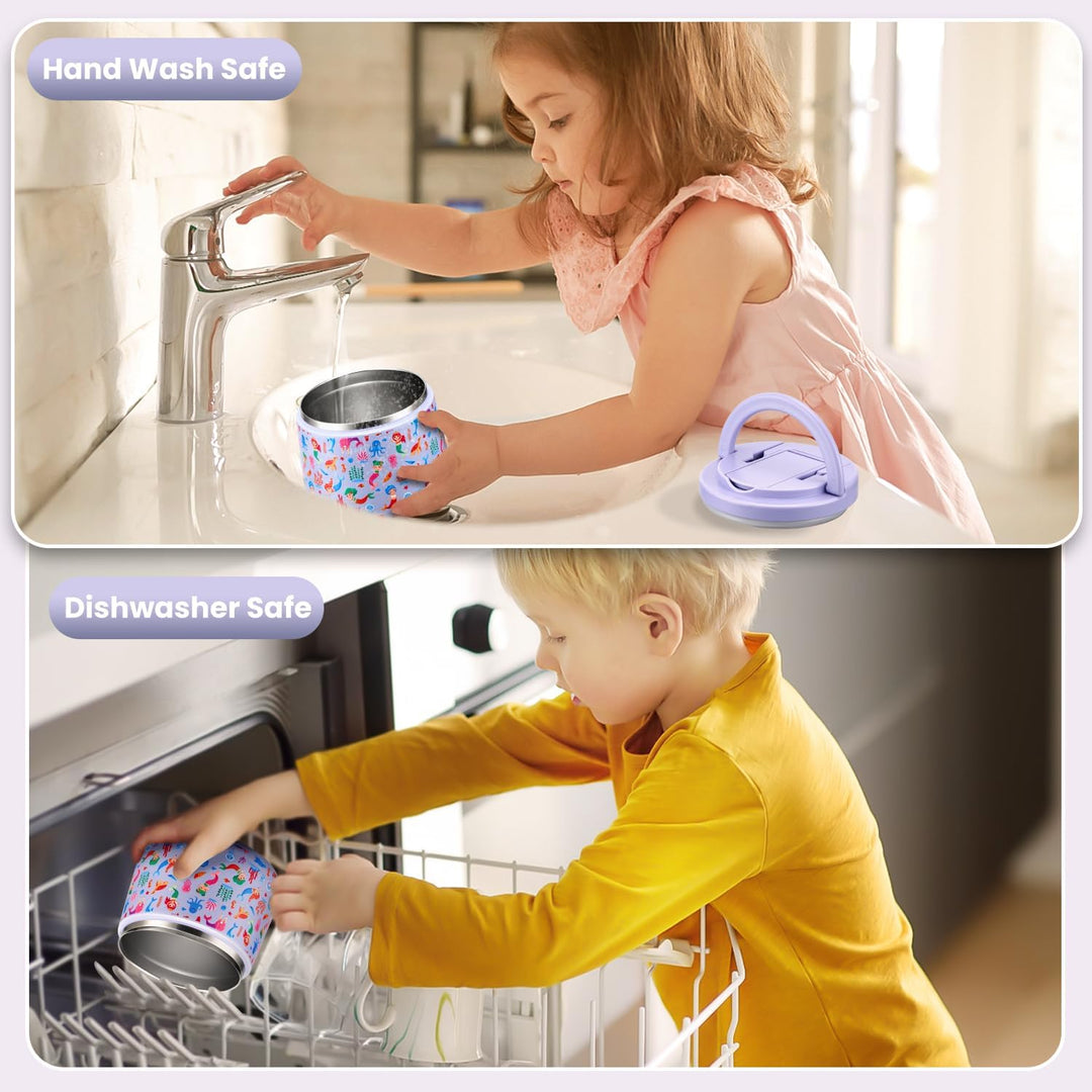 Itslife Thermobehälter für Essen 420ml, Warmhaltebehälter Essen Edelstahl mit Deckel und Löffel, The
