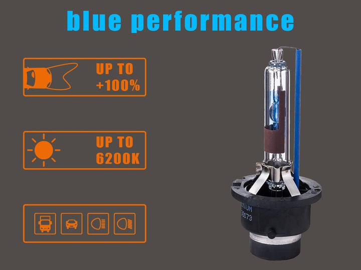 HOALTE D2R Xenon Brenner Blue Performance 6200K - Scheinwerferlampe D2R Xenon Lampe Auto HID - Brenn