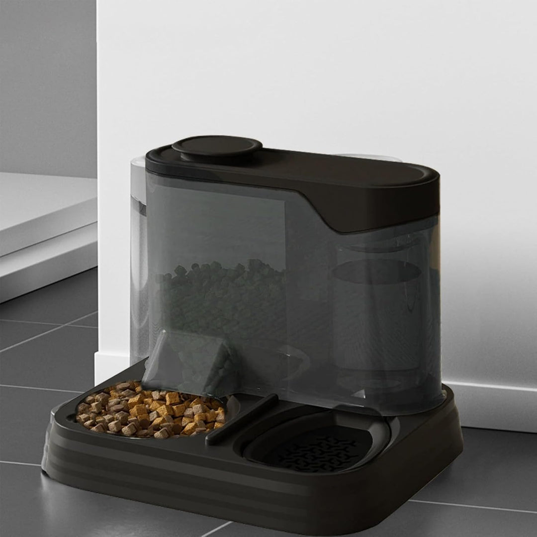 Katzenfutter Automat Mit Einem,30x25x23cm Katzenfutterautomat Mit Integriertem Wasserspender,Für Hun