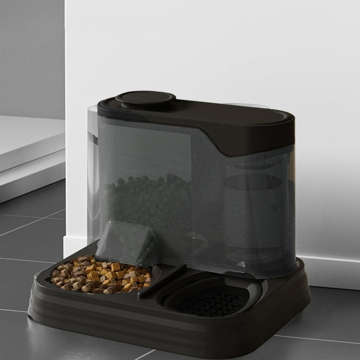 Katzenfutter Automat Mit Einem,30x25x23cm Katzenfutterautomat Mit Integriertem Wasserspender,Für Hun