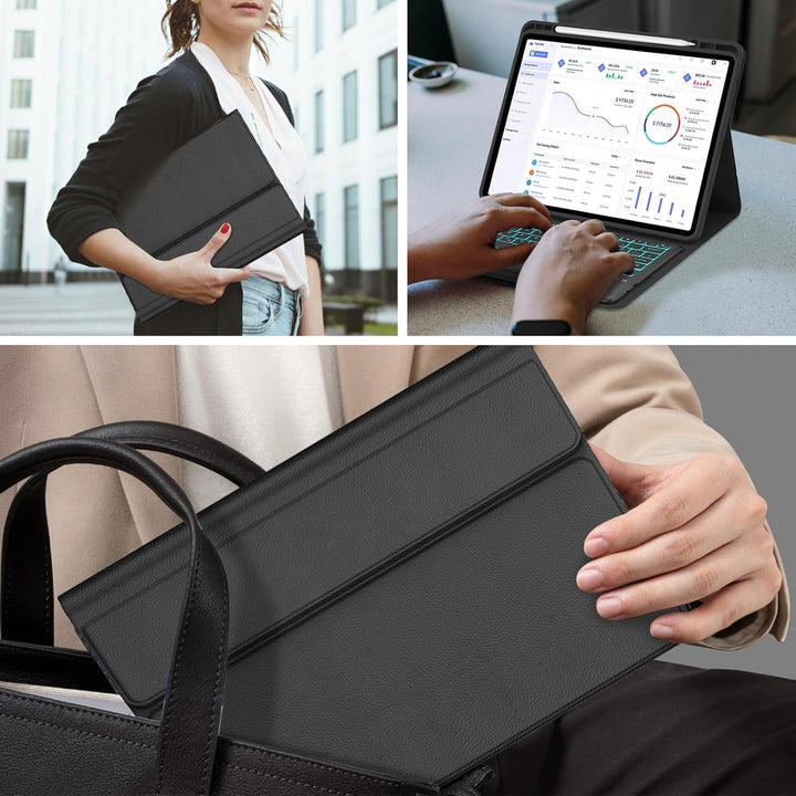 Für Xiaomi Redmi Pad Pro/Xiaomi Poco Pad 12.1 Zoll 2024 Hülle Tastatur | Mit Multi Touch Trackpad un