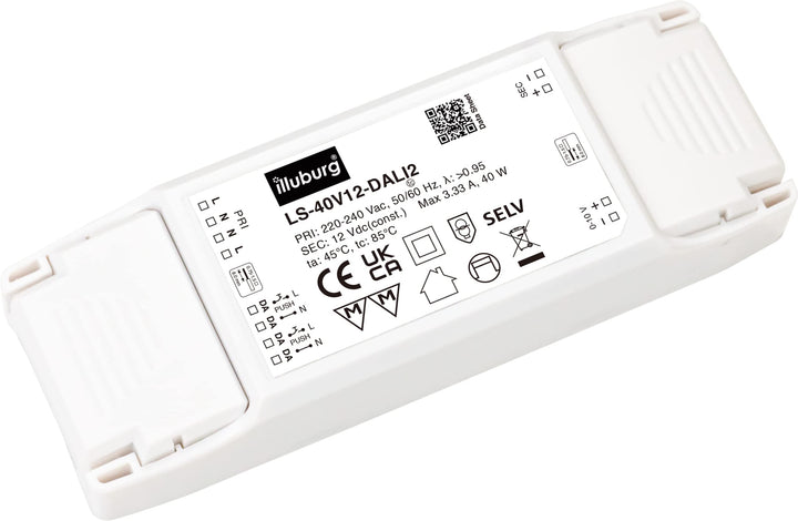 illuburg LED Treiber 12V 40W DALI Push Taster 0-10V Dimmbar Flackerfrei für LED Streifen Trafo Trans