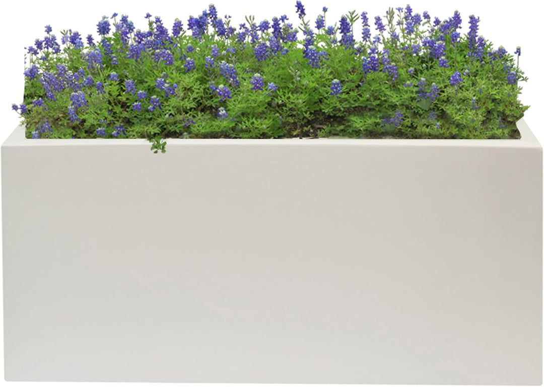 MACETERO DE POLIETILENO BLANCO 70X30X30 CM