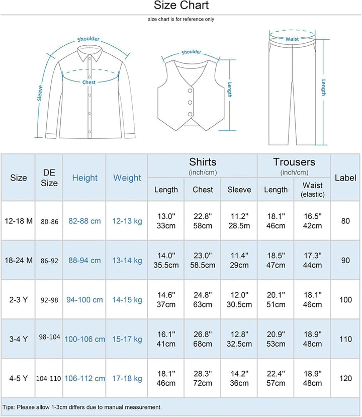 mintgreen Baby Junge Kleidung Formell Anzug Set Dunkelgrau 4-5 Jahre, Dunkelgrau 4-5 Jahre