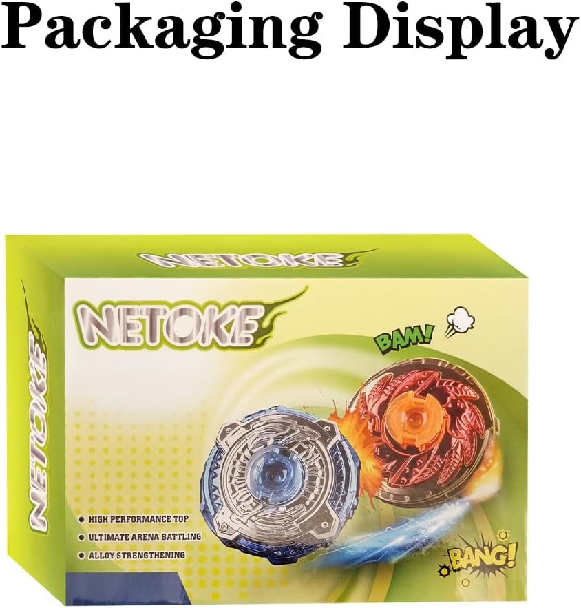 Gyros Turbo Set, 4D Metall Fusion Kampf Kreisel, Mit Battling Top Launcher, Geschenk-Sets,(B-201+B-1