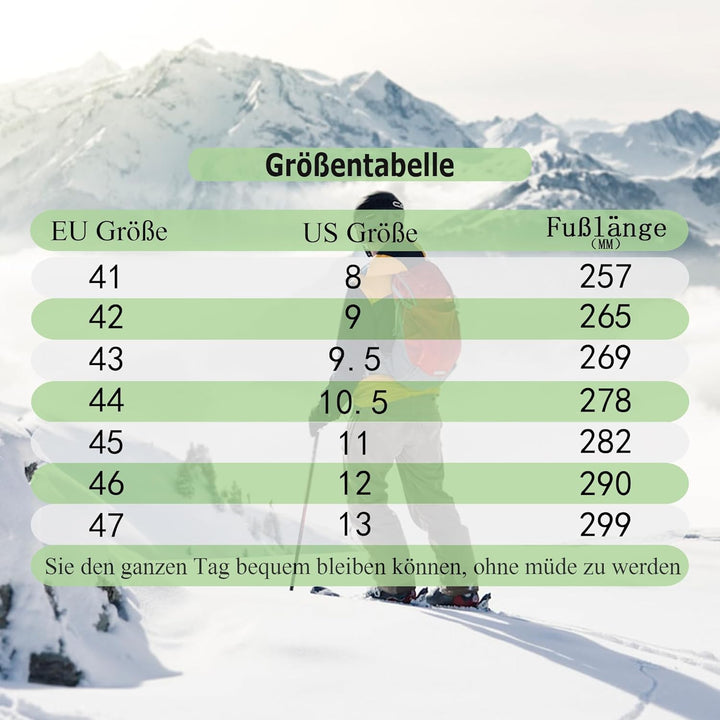 TLOLA Winterstiefel Herren Wasserdicht Warm Gefüttert Schneestiefel Leicht Wanderschuhe Trekkingschu