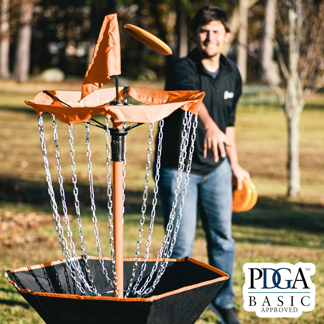 Franklin Sports Disc Golfkörbe - Tragbares Disc Golf Target mit Ketten enthalten - Disc Golfkorb Stä