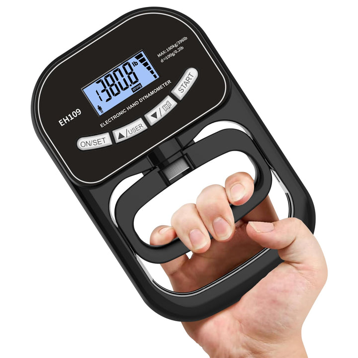 180KG / 396Lbs Hand Dynamometer Grip Digitaler Handdynamometer Griffkraft Tester Elektronischer Grif