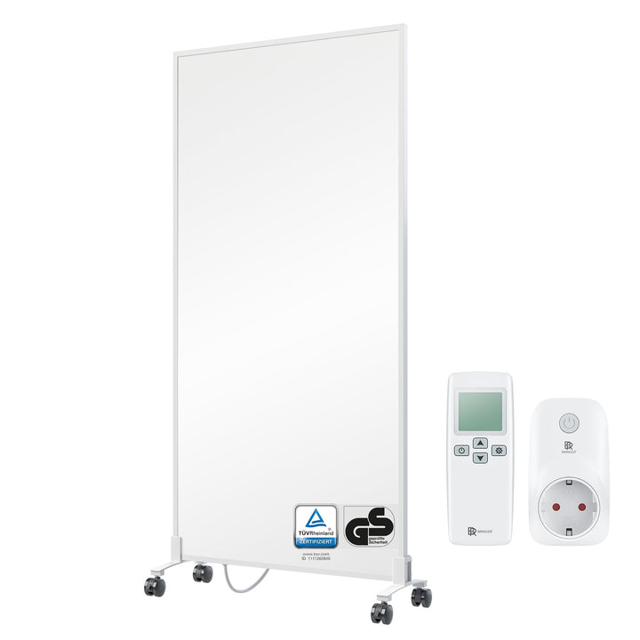 BR Bringer Infrarotheizung Standgerät - 1200 Watt - Energiesparend - Mobile Elektroheizung mit Stand