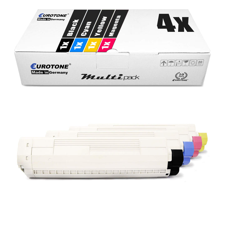 4X Müller Printware XXL Toner für Oki C 8600 8800 CDTN DN N DTN ersetzt Schwarz Blau Rot Gelb Set au
