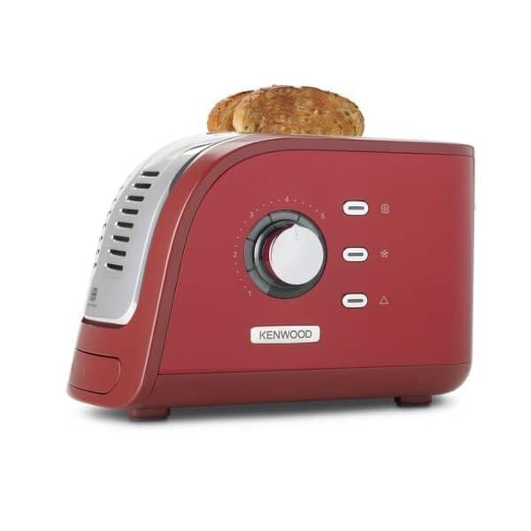 Kenwood Toaster Turbo TCM300RD Rot 2 Schlitz Bräunungsregelung 5 Bräunungsstufen Auftau- und Aufwärm