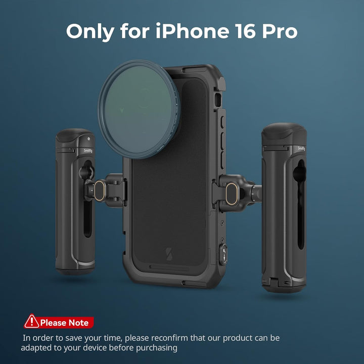SMALLRIG Phone Video Cage Dual Handheld Kit für iPhone 16 Pro, Phone Rig mit kabellosem Quick Releas