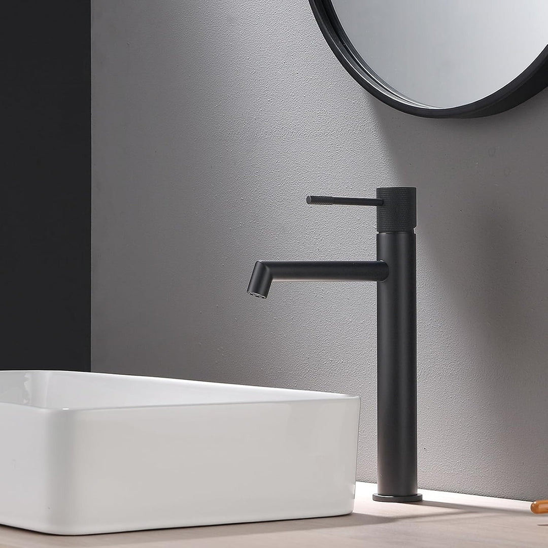 AIMADI Wasserhahn Bad,Einhebelmischer für Bad und Gäste-WC, moderne Badezimmer-Armatur mit Keramik-K