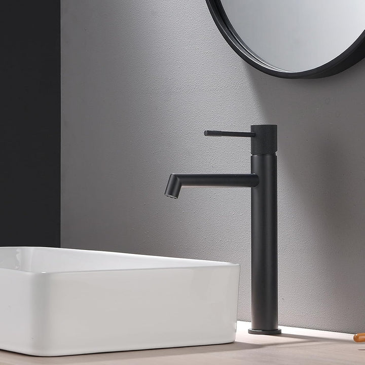 AIMADI Wasserhahn Bad,Einhebelmischer für Bad und Gäste-WC, moderne Badezimmer-Armatur mit Keramik-K