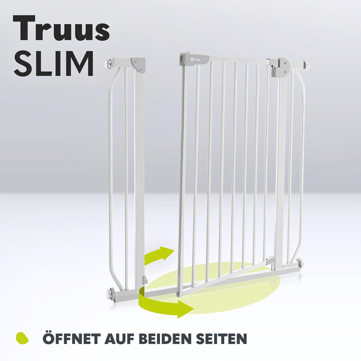 LIONELO Truus Slim Kinderschutzgitter Sicherheit ohne Bohren, Doppeltes Sicherheitssystem, Verstellb
