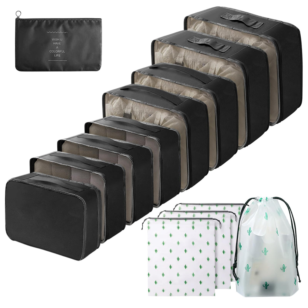 Koffer Organizer Set 13-teilig, Wasserdicht Packing Cubes, Multifunktionale Travel Packwürfel, Koffe