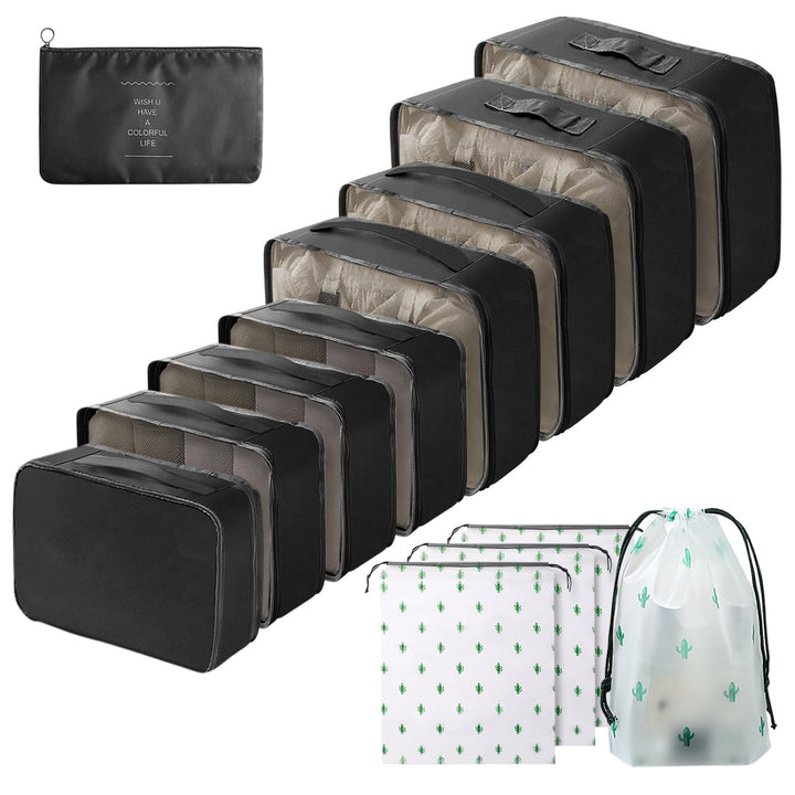 Koffer Organizer Set 13-teilig, Wasserdicht Packing Cubes, Multifunktionale Travel Packwürfel, Koffe