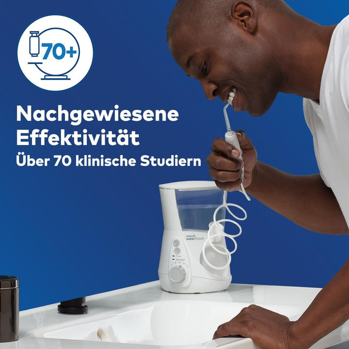 Waterpik Ultra Professional Waterflosser feststehende Munddusche mit 7 Aufsätzen, Druckbereich von 0