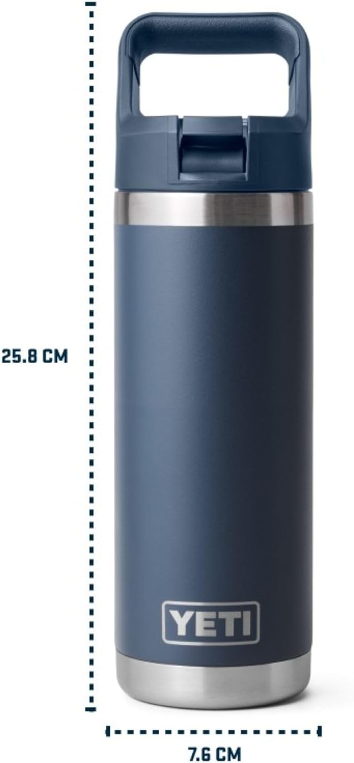 YETI Rambler 18 oz (532 ml) C Flasche Mit Farblich Abgestimmtem Trinkhalmdeckel - Tropical Pink, Tro
