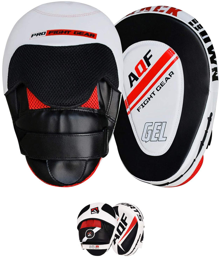 AQF Pratzen Boxen Rex Leder Handpratzen, Boxpads, Kampfsport Self Defense Trainerpratzen Schlagpolst
