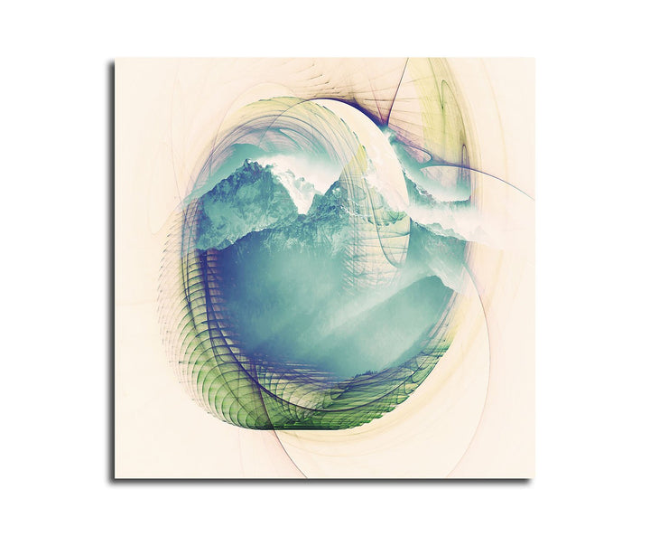 Paul Sinus Art Ozean Welle Abstrakt363_60x60cm Bild auf Leinwand Strömung Abstraktes Motiv quadratis