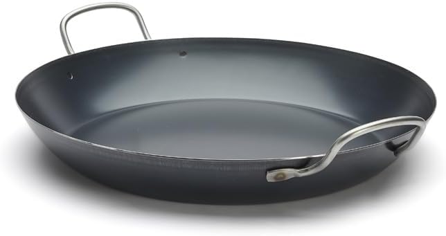De Buyer 'La Lyonnaise' Paella-Pfanne, Stärke: 1,5 mm, blau, Diamètre 37 cm, Diamètre 37 cm