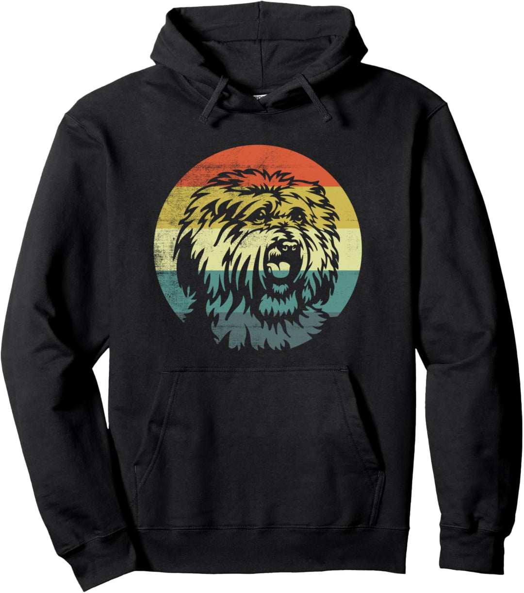 Retro Style Hunde Design Puli Hund Pullover Hoodie