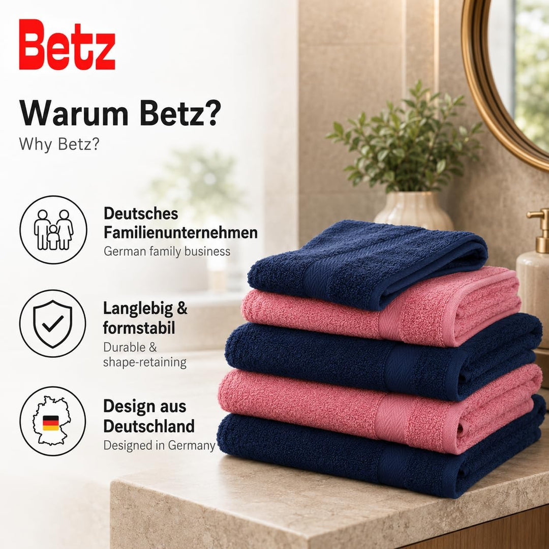 Betz 10-TLG. Handtuch-Set Premium 100% Baumwolle 2 Duschtücher 4 Handtücher 2 Gästetücher 2 Waschhan