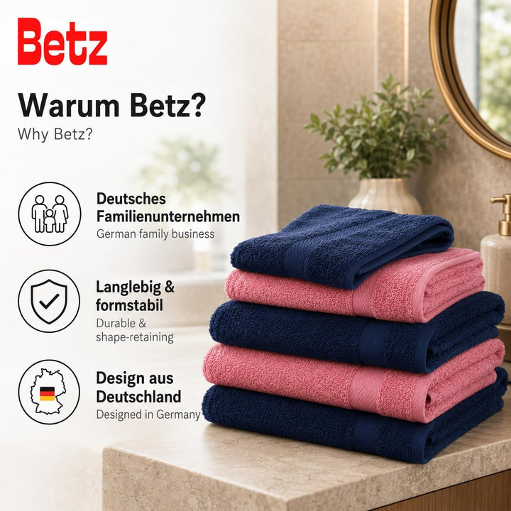 Betz 10-TLG. Handtuch-Set Premium 100% Baumwolle 2 Duschtücher 4 Handtücher 2 Gästetücher 2 Waschhan