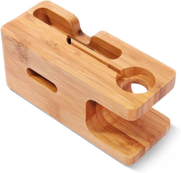 Bambus Ladestand Aufladung Docking Station/Cradle/Halter/Ladegerät Stand/Handy Halterung für iPhone