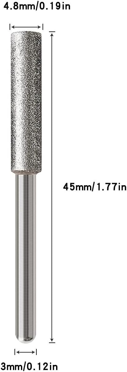 12 Diamant-Kettensägen 4,8 mm, Schleifwerkzeug, Datei, Schärfen, Polieren für Kettensäge, Schleifer,