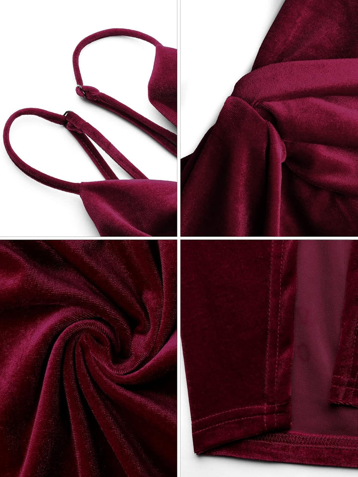 Missufe Damen Midikleid Cocktailkleid Wickelkleid Sommerkleid Partykleid Festliche Elegant Bodycon H