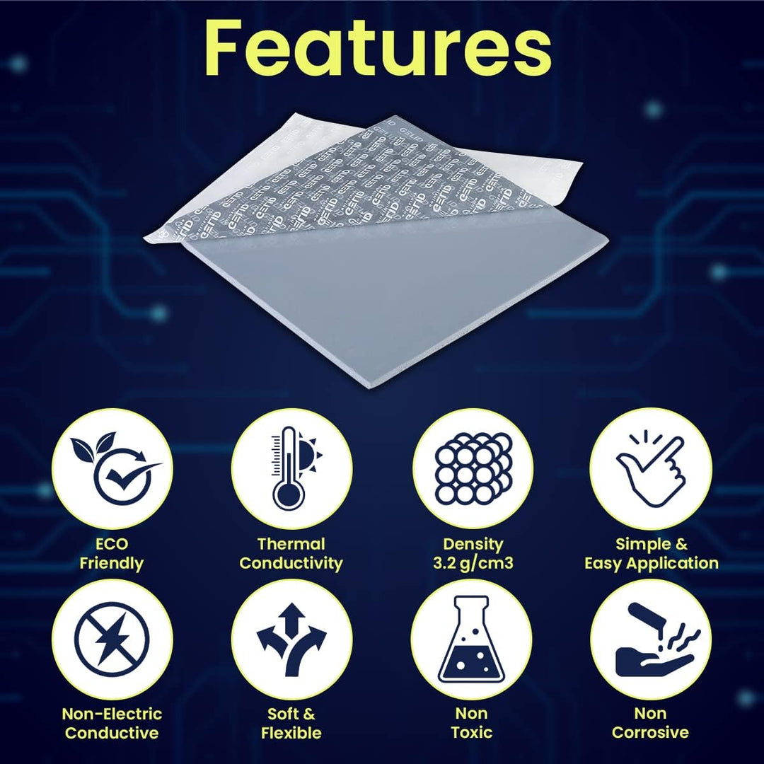 Gelid Solutions GP-Extreme 12W-Thermopad 120x120x0.5mm. Ausgezeichnete Wärmeleitung, Idealer Lückenf