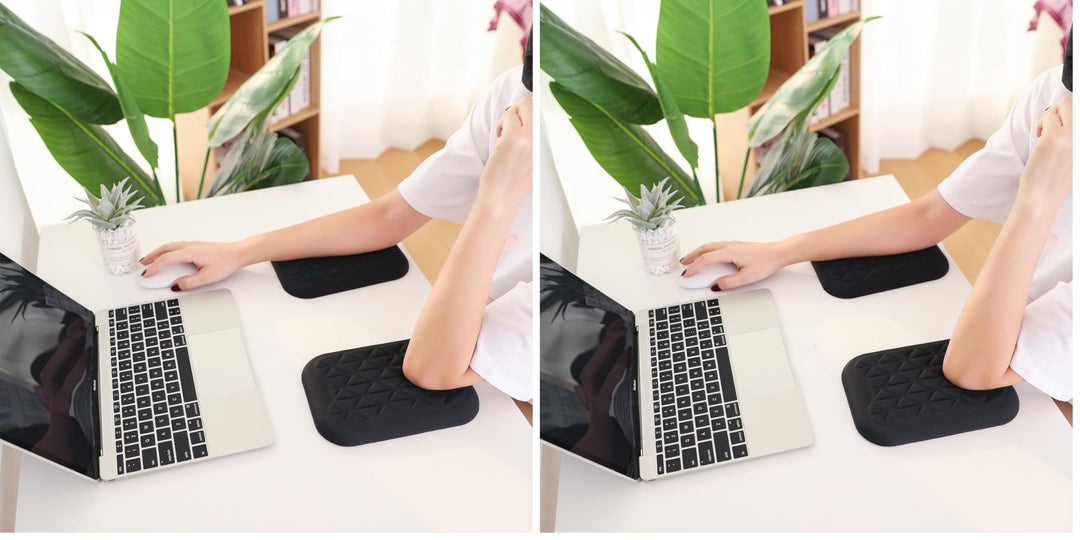 LargeLeaf Ergonomische Handgelenk- und Ellenbogenauflage für den Schreibtisch mit Memory-Schaum und