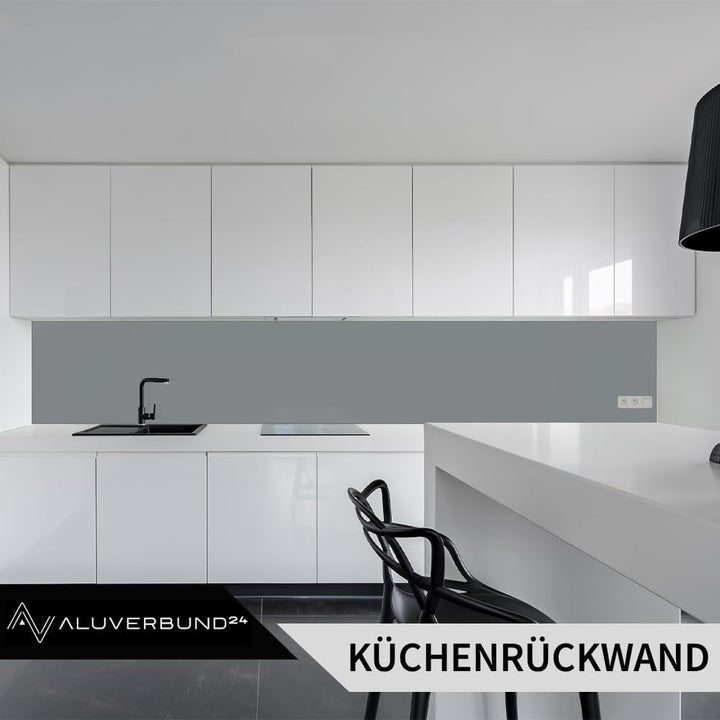 AMON Wandpaneele 122x244cm in Marmor- Granit-Optik (Anthrazit Grey) ideal als Duschrückwand Badrückw