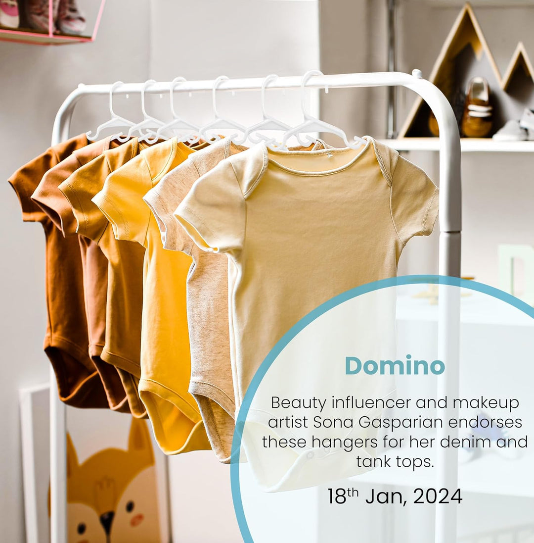 Utopia Home Kinderkleiderbügel aus Kunststoff-Babykleiderbügel für Kinderzimmer und Kleiderschrank-H