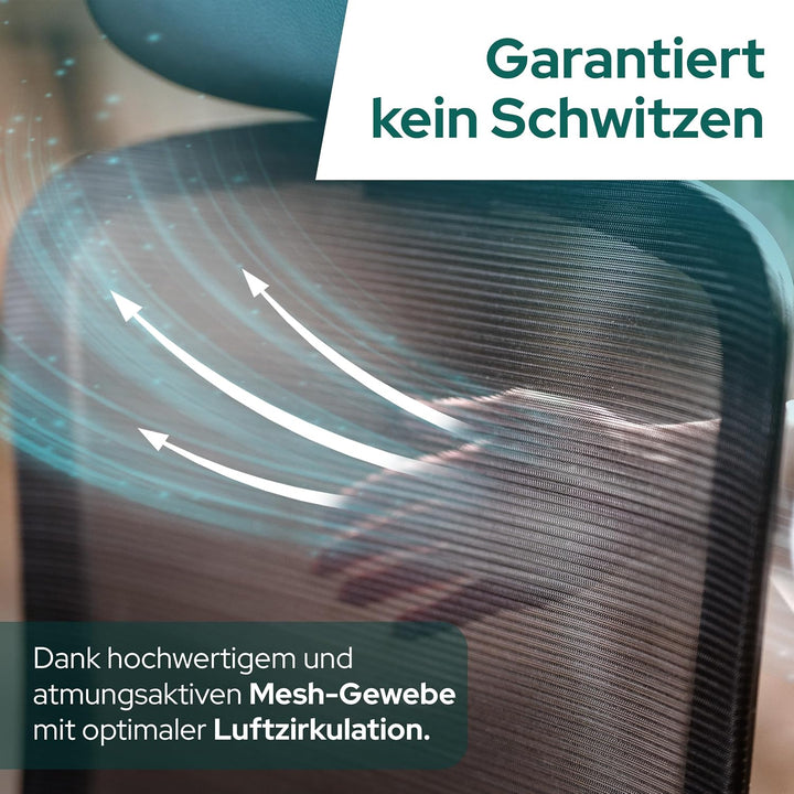 SCHEKKA® Bürostuhl Ergonomisch Testsieger - Besonders individuell Einstellbarer Schreibtischstuhl mi