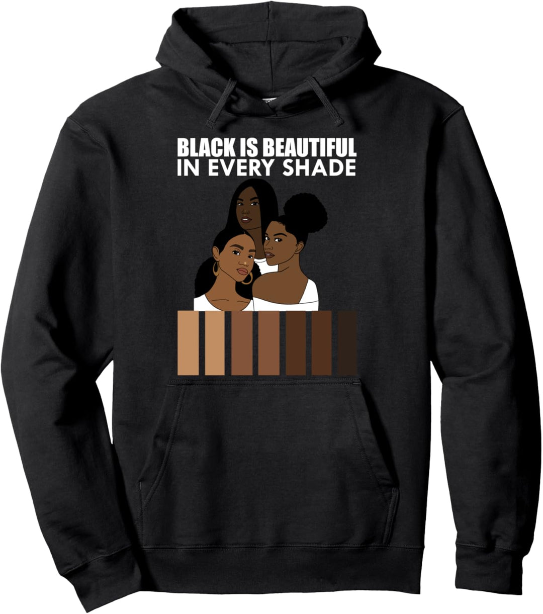 Melanin Black Is Beautiful Shade Women Afro Queen Pullover Hoodie