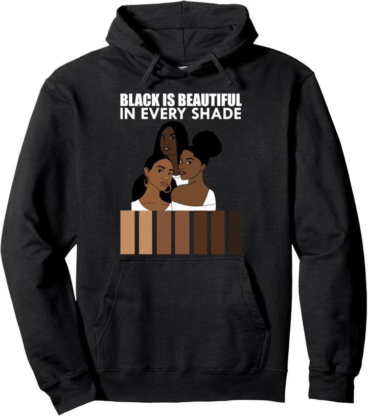 Melanin Black Is Beautiful Shade Women Afro Queen Pullover Hoodie