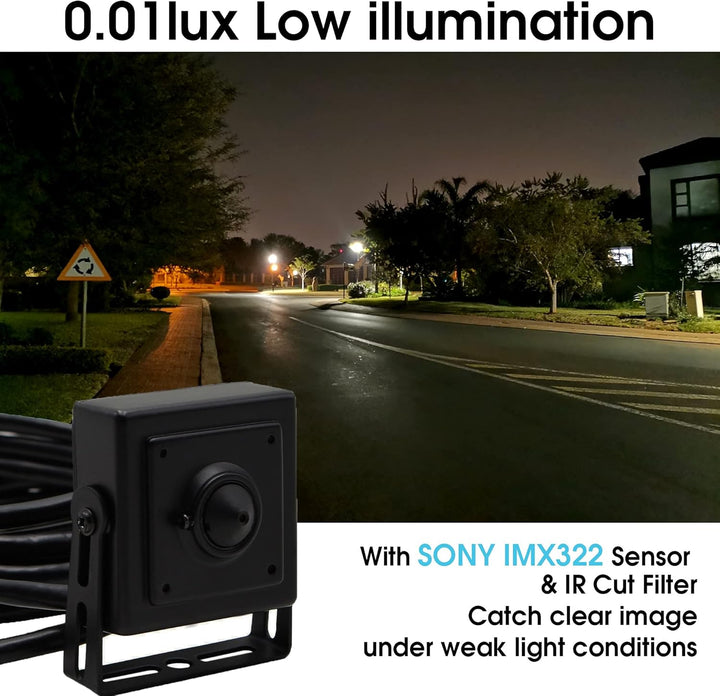 Svpro USB Kamera mit Halterung,1080P HD Webcam Kamera Pinhole Objektiv 3.7mm Weitwinkel PC Kamera H.