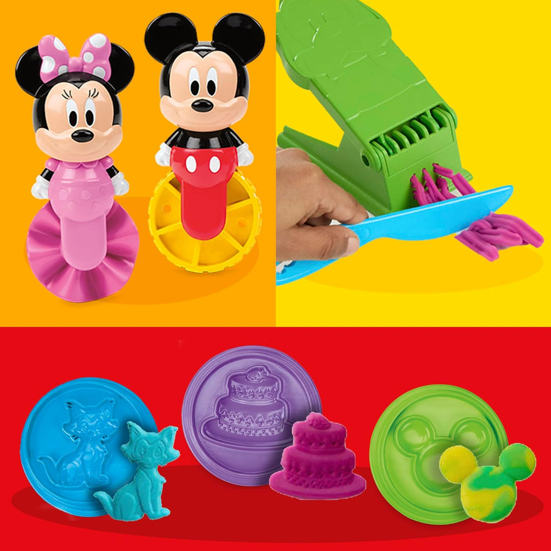 Play-Doh Disney Junior Knet-Bilderbuch Spielset, aufbewahren & mitnehmen, Vorschulspielzeug zum Knet